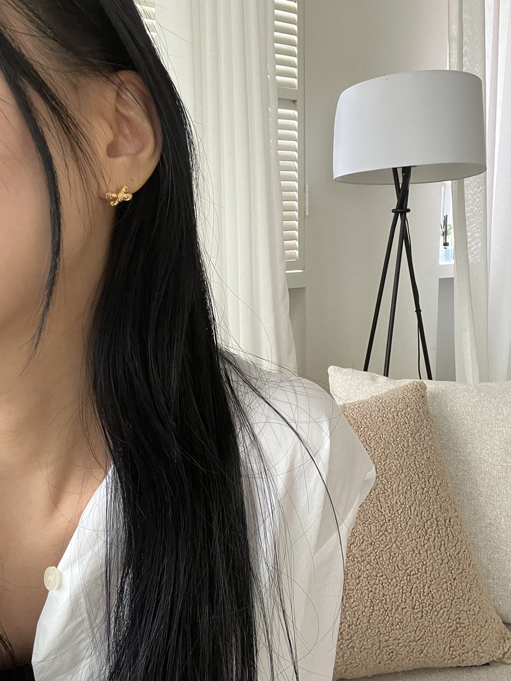 [92.5 silver] pastry earring