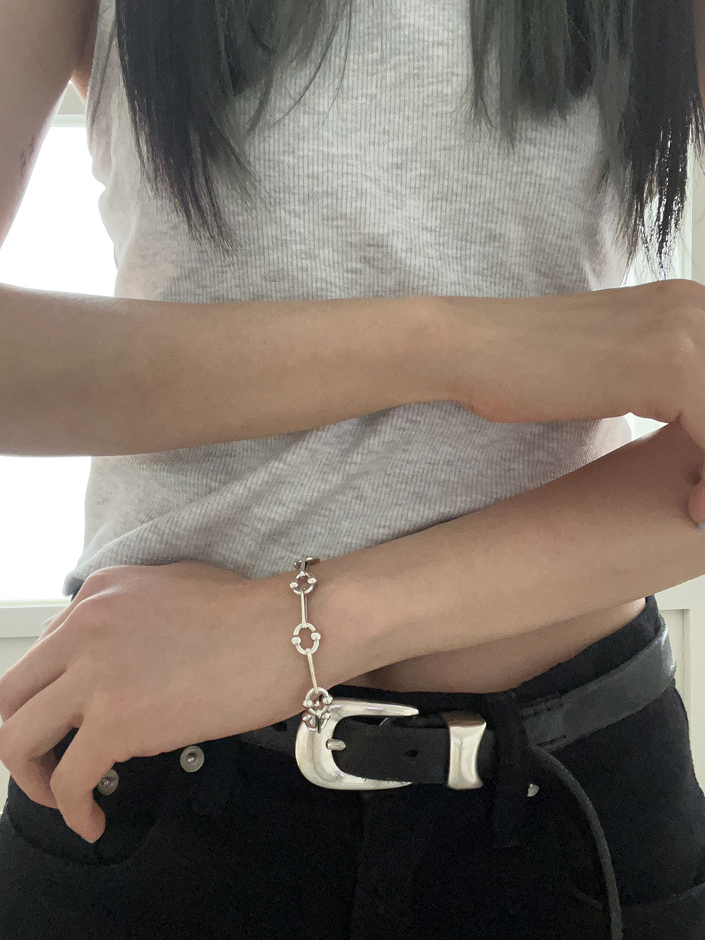 [92.5 silver] Link bracelet (2color)