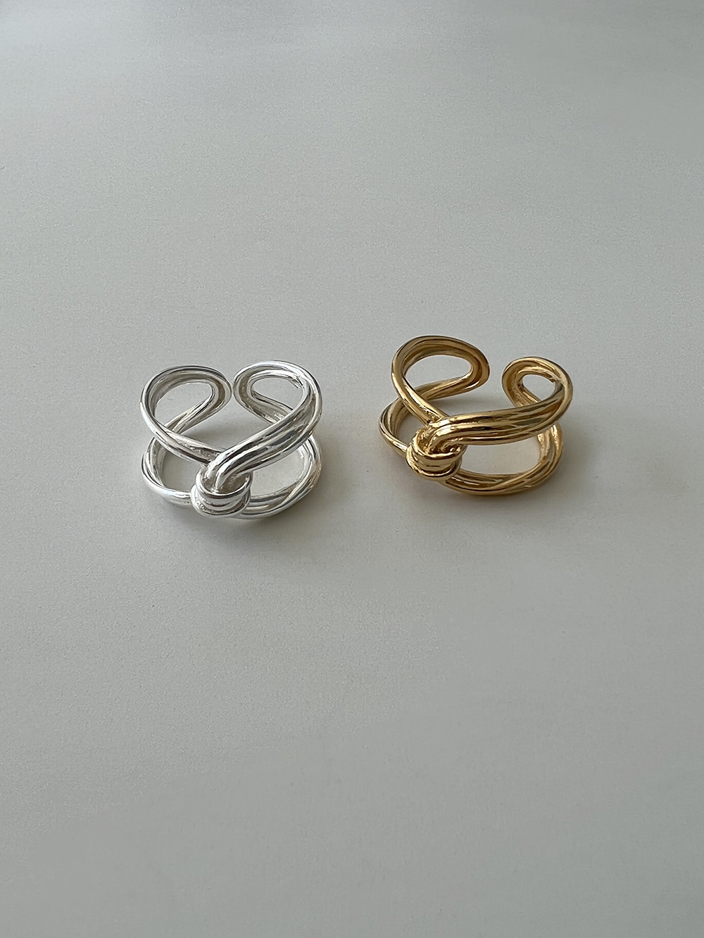 [92.5 silver] Line detail ring (2color)