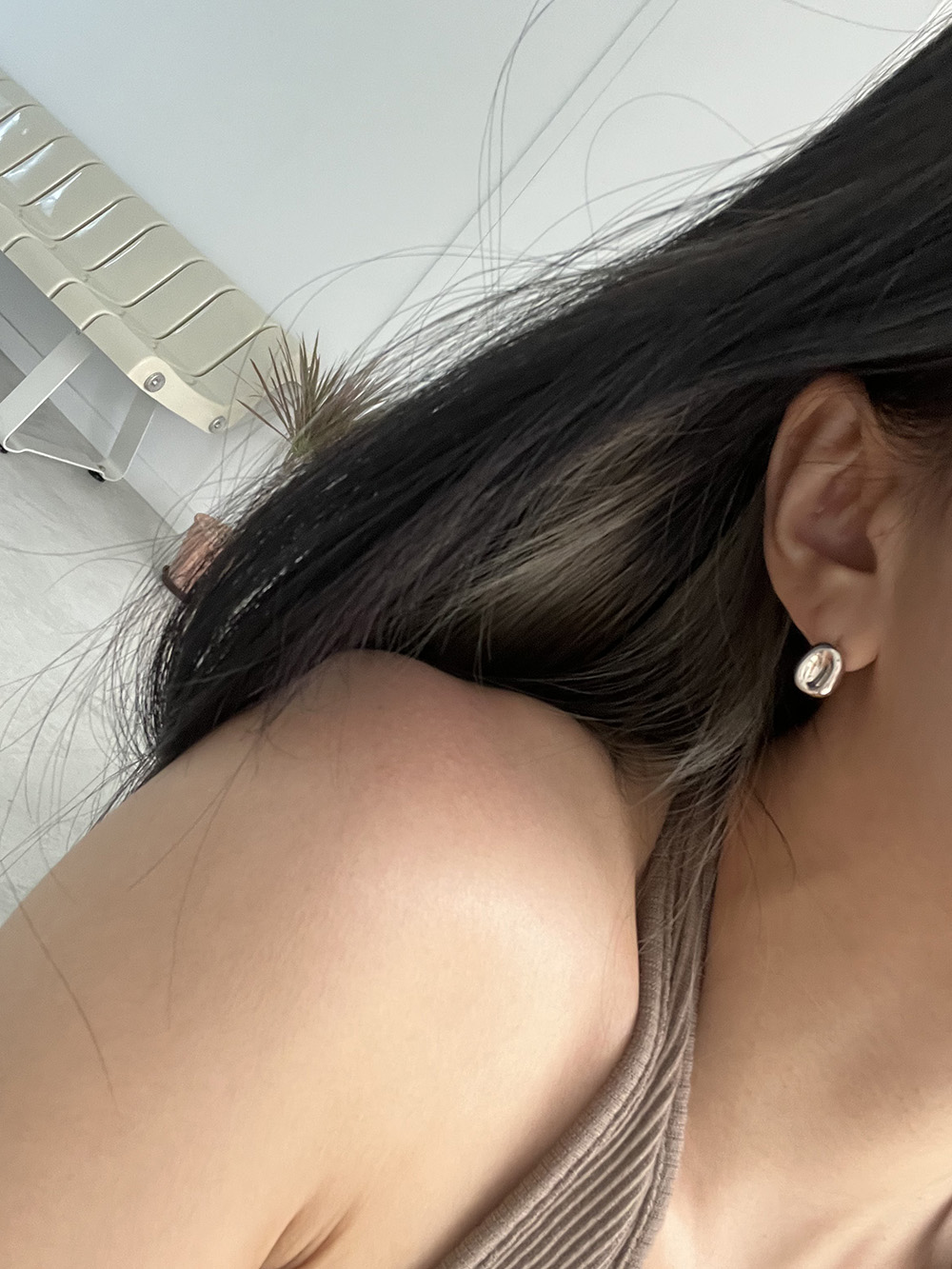 [92.5 silver] Concave earring (2color)