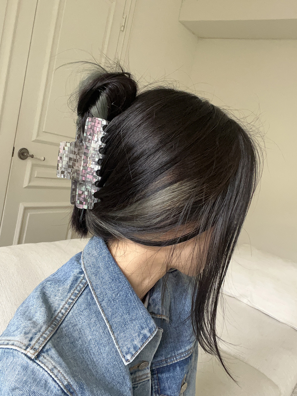 Mosaic hair-clip (3color)