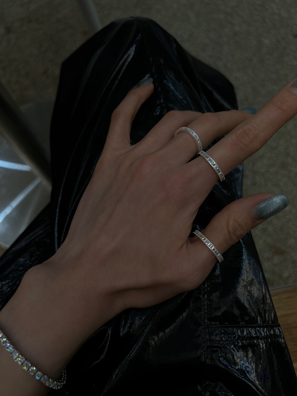 [92.5 silver] Shine ring