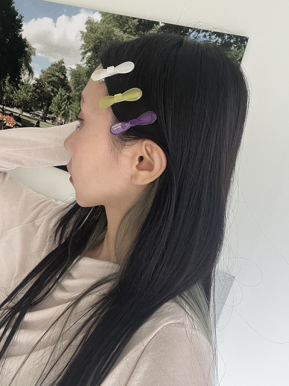 Cute ribbon hair pin (13color)