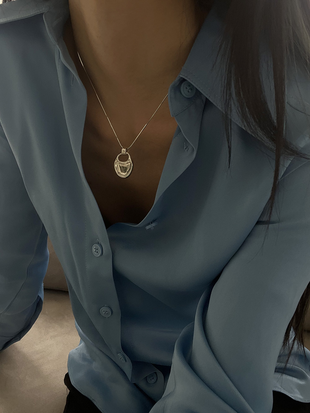 (mosxe made)[92.5 silver] Omoi necklace