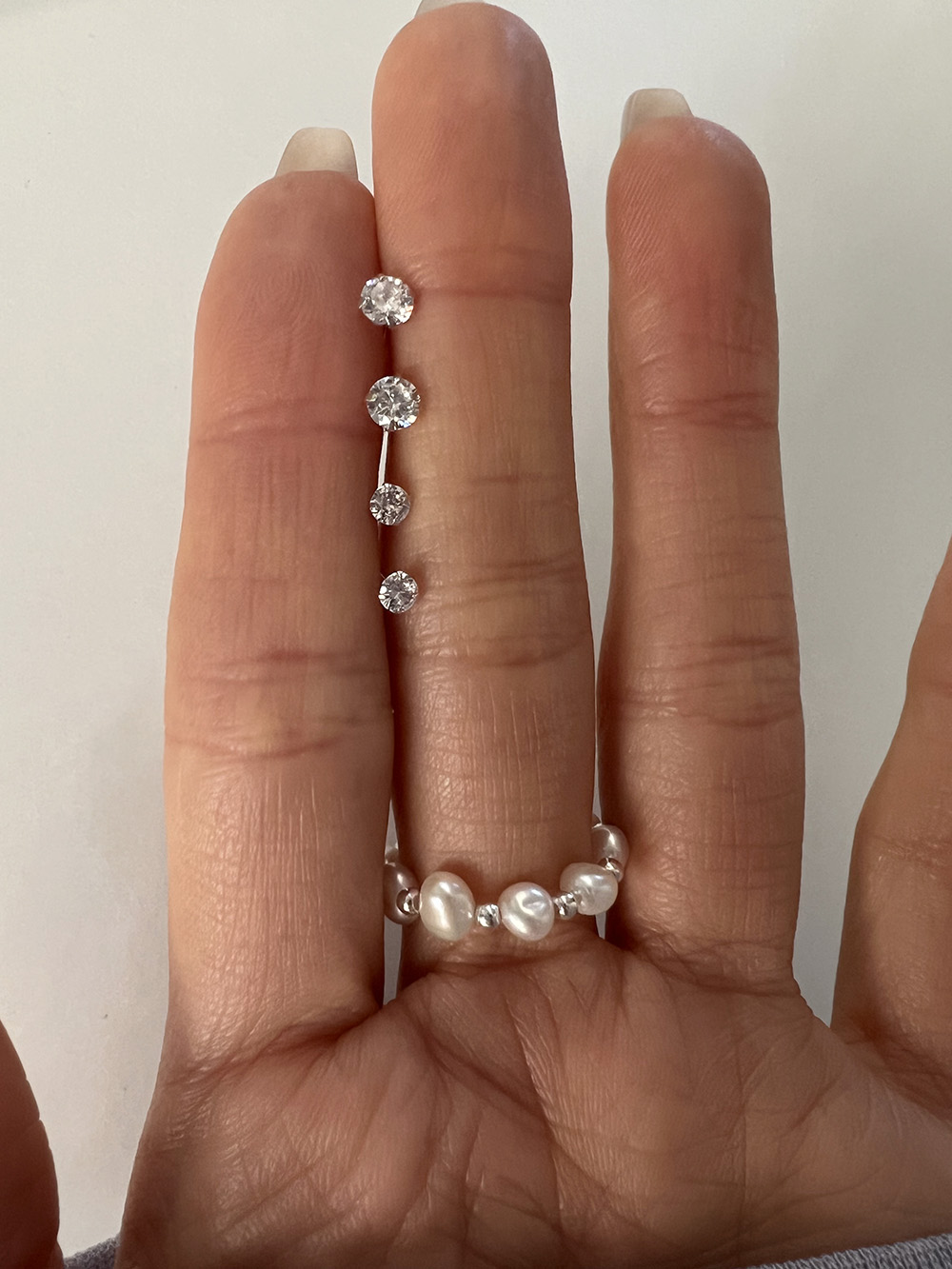 [92.5 silver] Basic stone earring (2size)