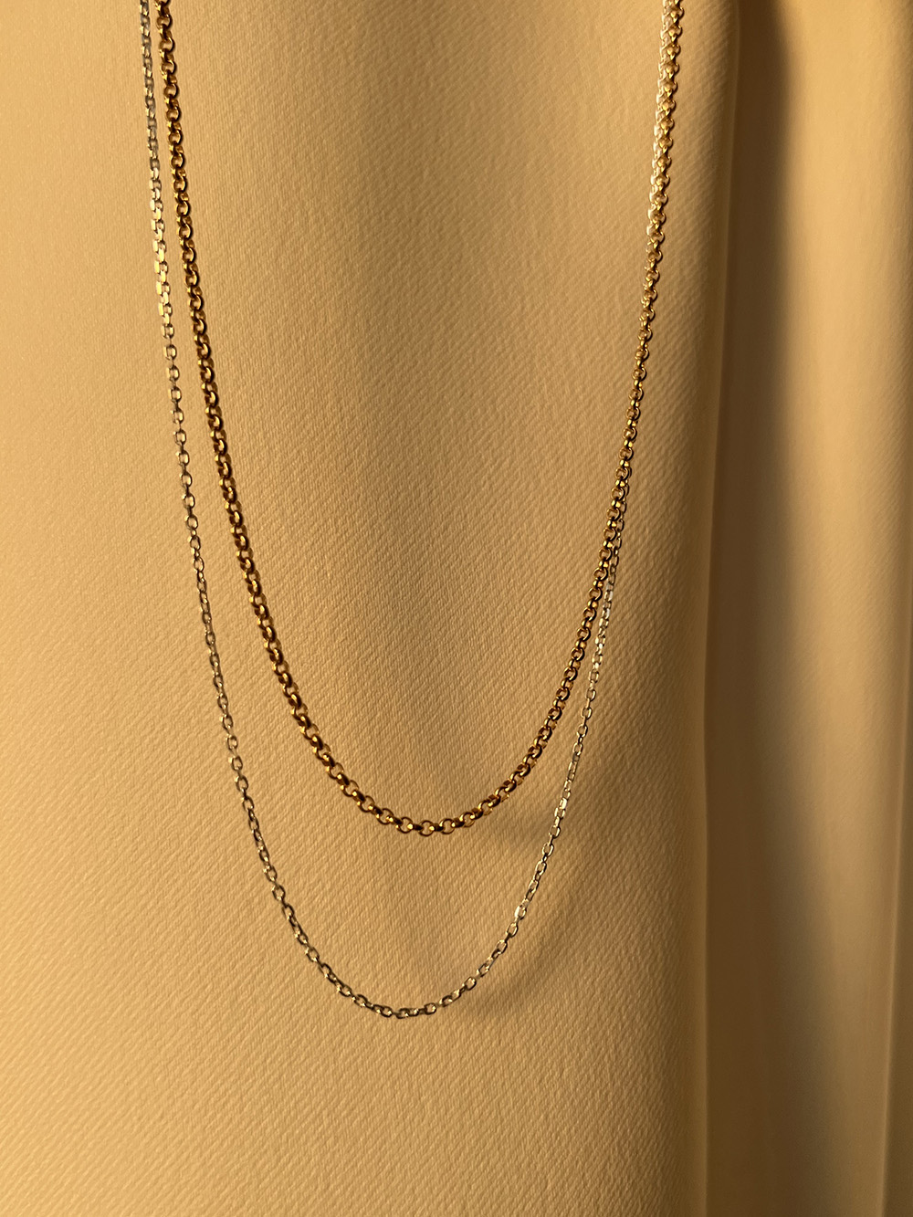 [92.5 silver] Combie layered necklace