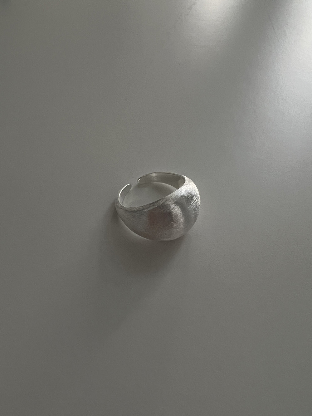 [92.5 silver] Matt volume ring