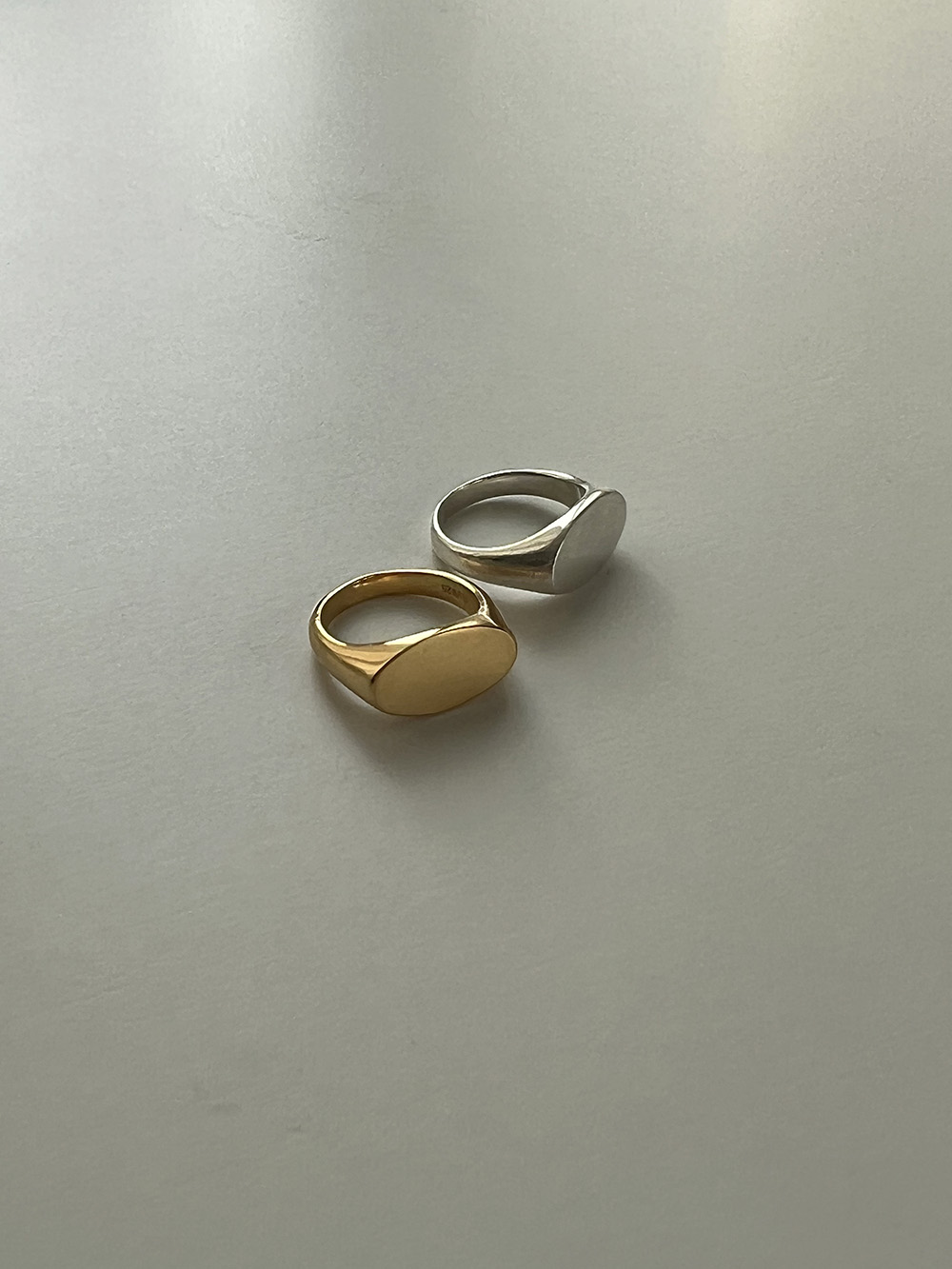 [92.5silver] Daily flat ring (2color)