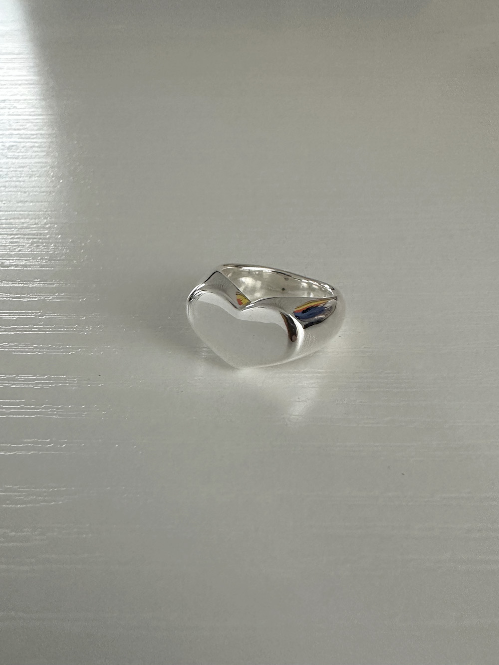 [92.5 silver] Chunky heart ring