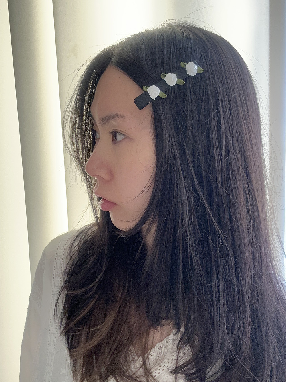 Canvas rose hair pin (4color)