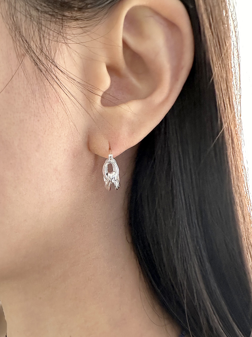 [925silver] Line detail earring