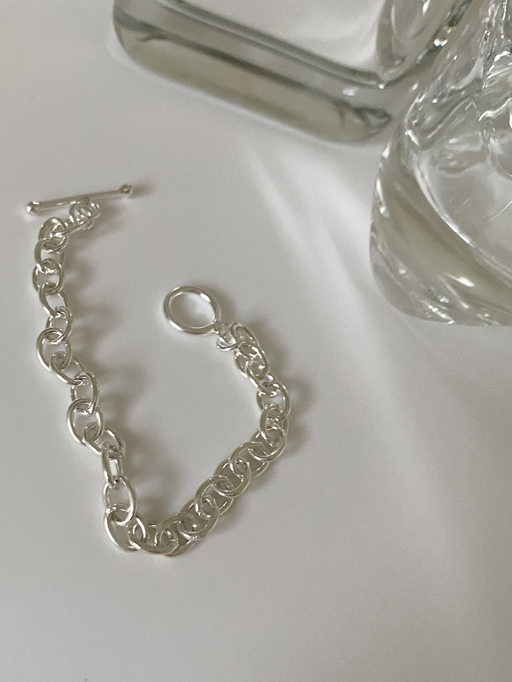 [92.5 silver] toggle bracelet
