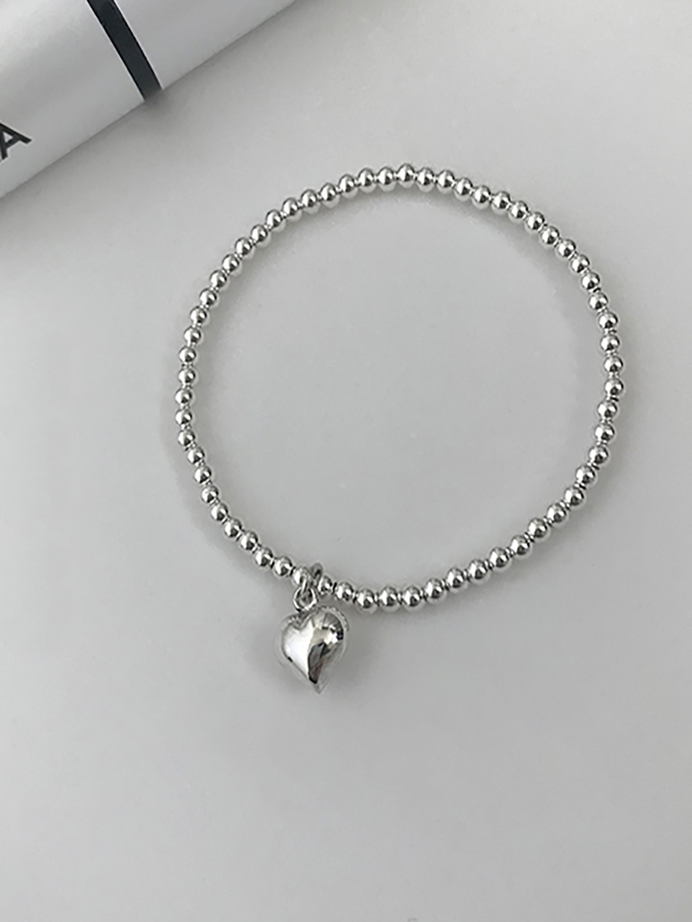 [92.5 silver] heart bracelet