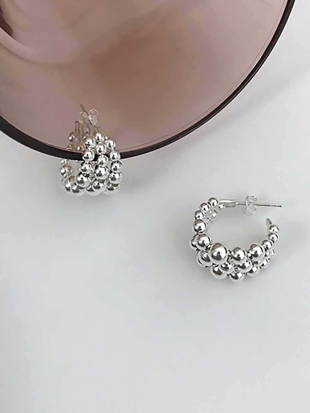 [92.5 silver] thickly earring