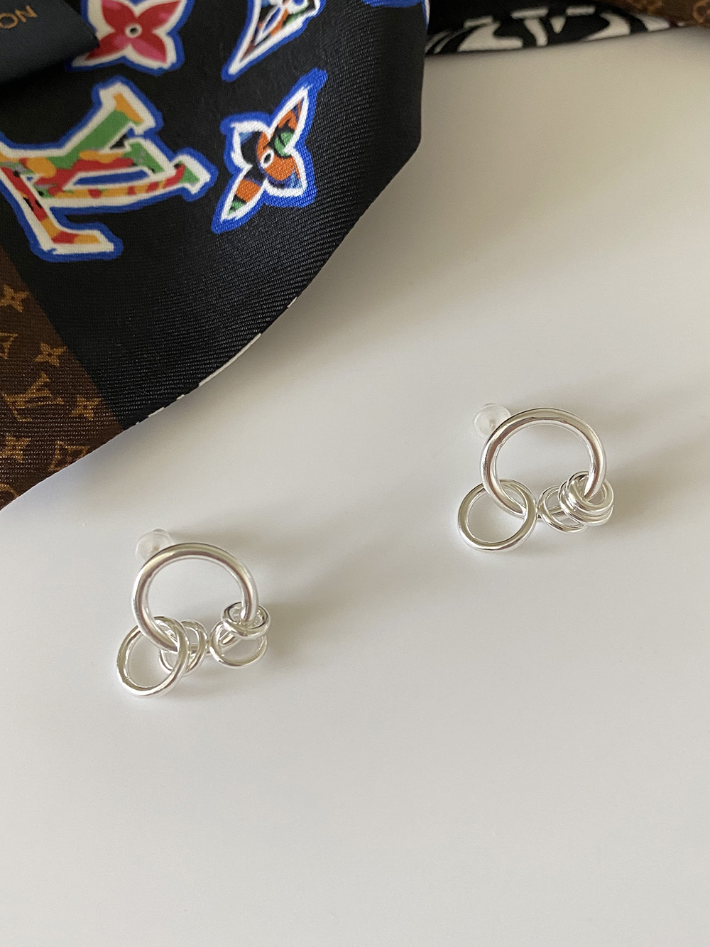 [92.5 silver] multi earring