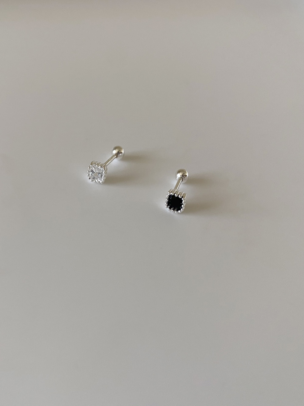 [92.5 silver] 925 silver cubic piercing (2color)