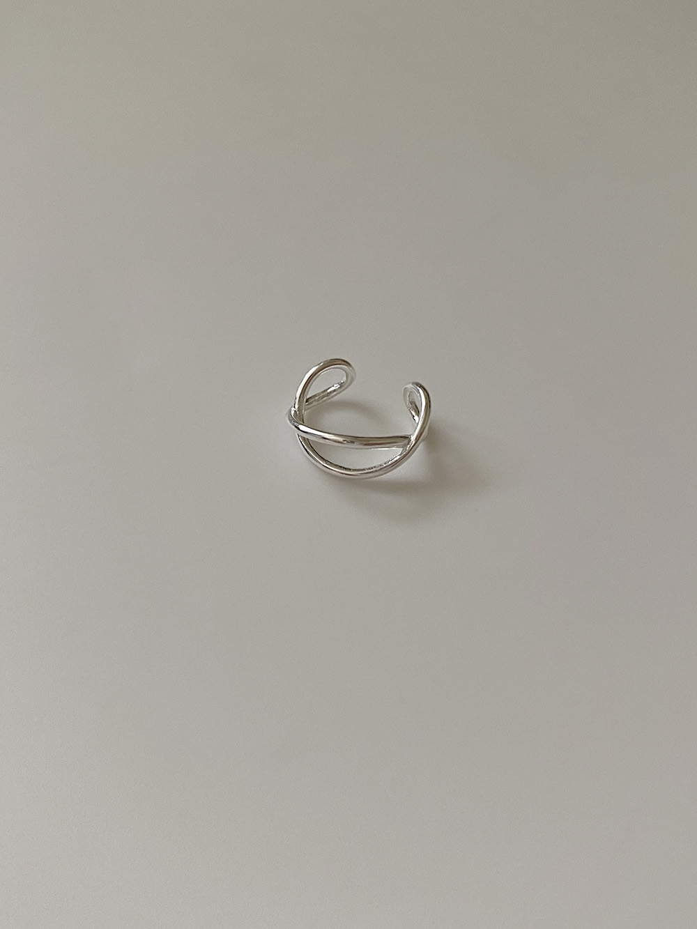 [92.5 silver] wave earcuff