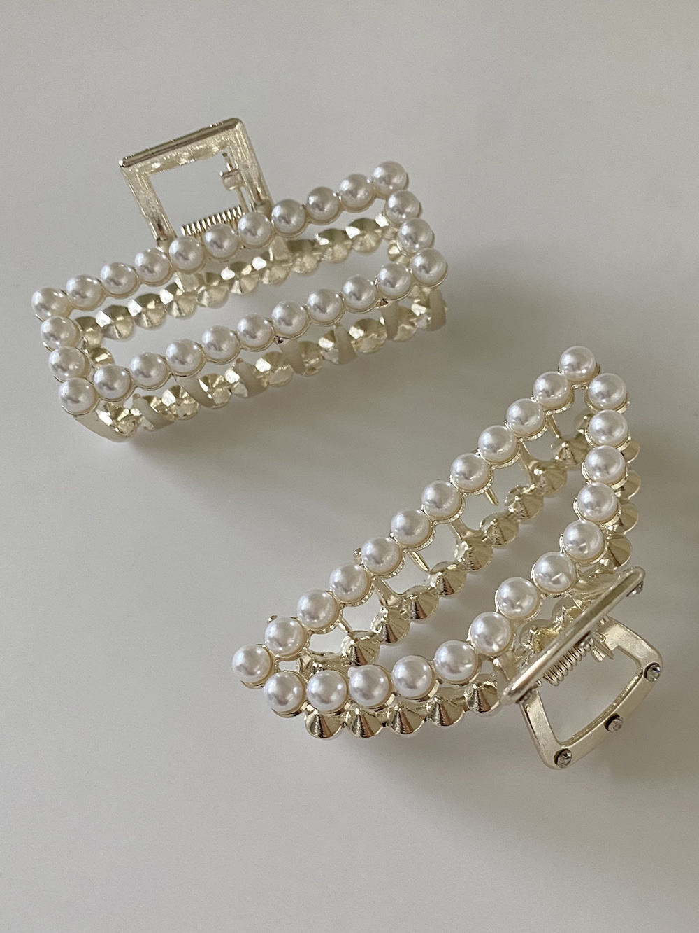 pearl metal hair-clip (2type)