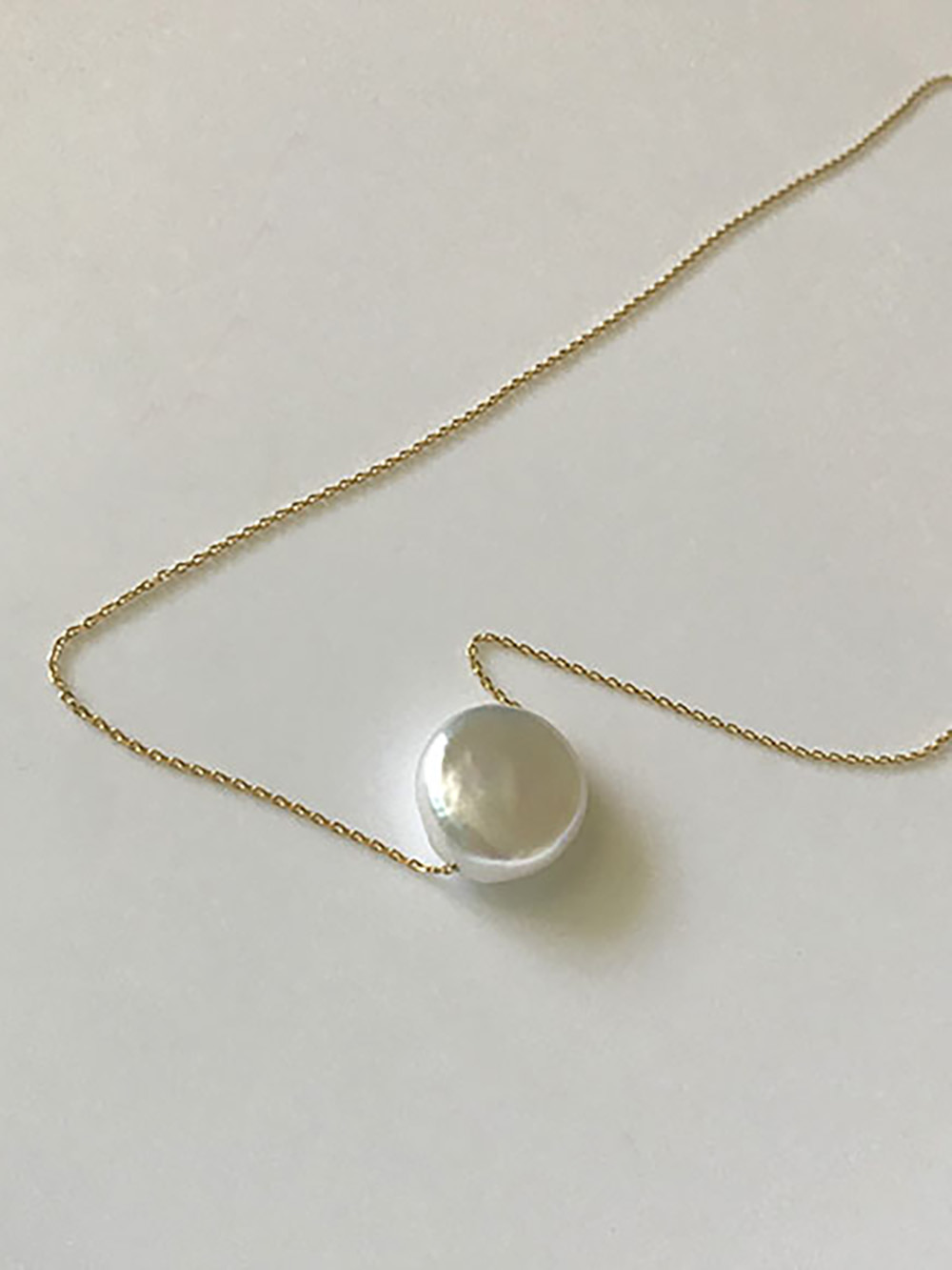 [92.5 silver] pearl necklace
