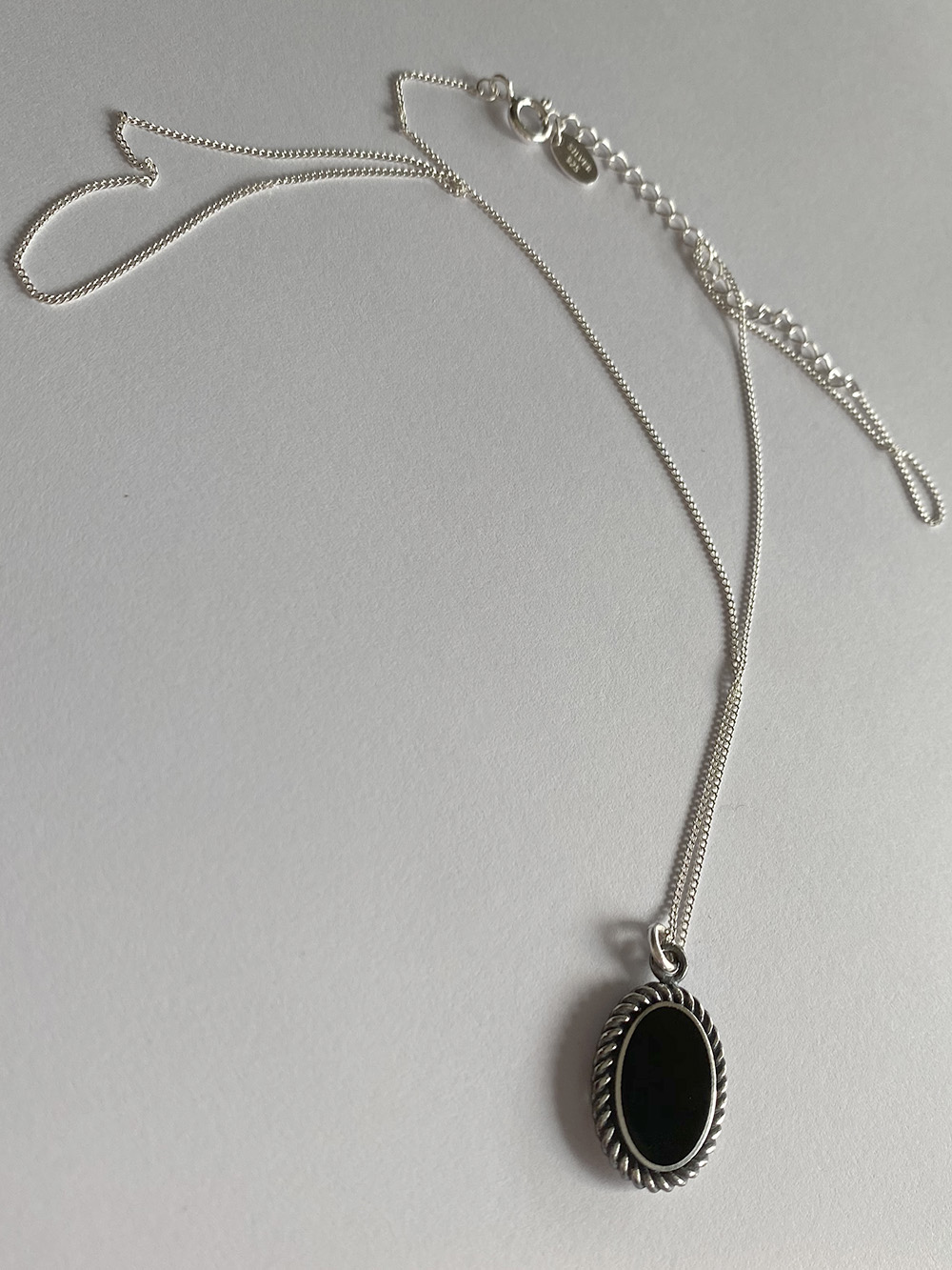[92.5 silver] onyx necklace