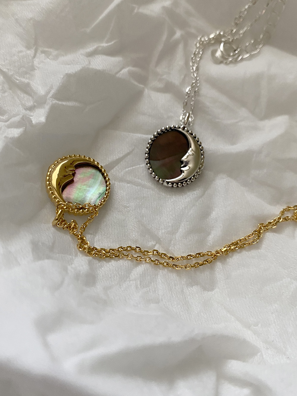 [92.5 silver] rainbow moon necklace (실버컬러 추가!)