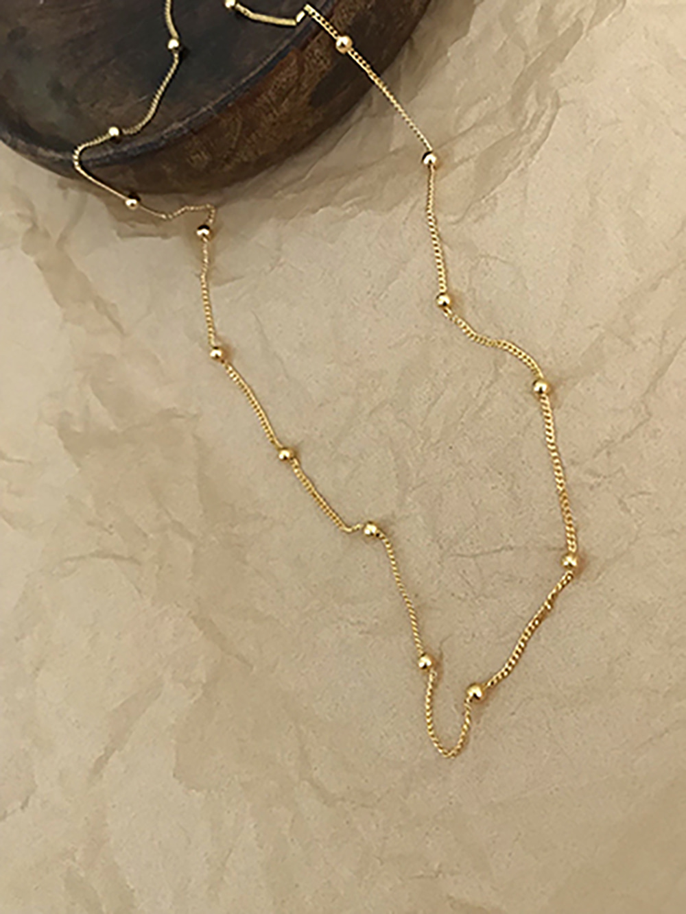 [92.5 silver] ball chain necklace