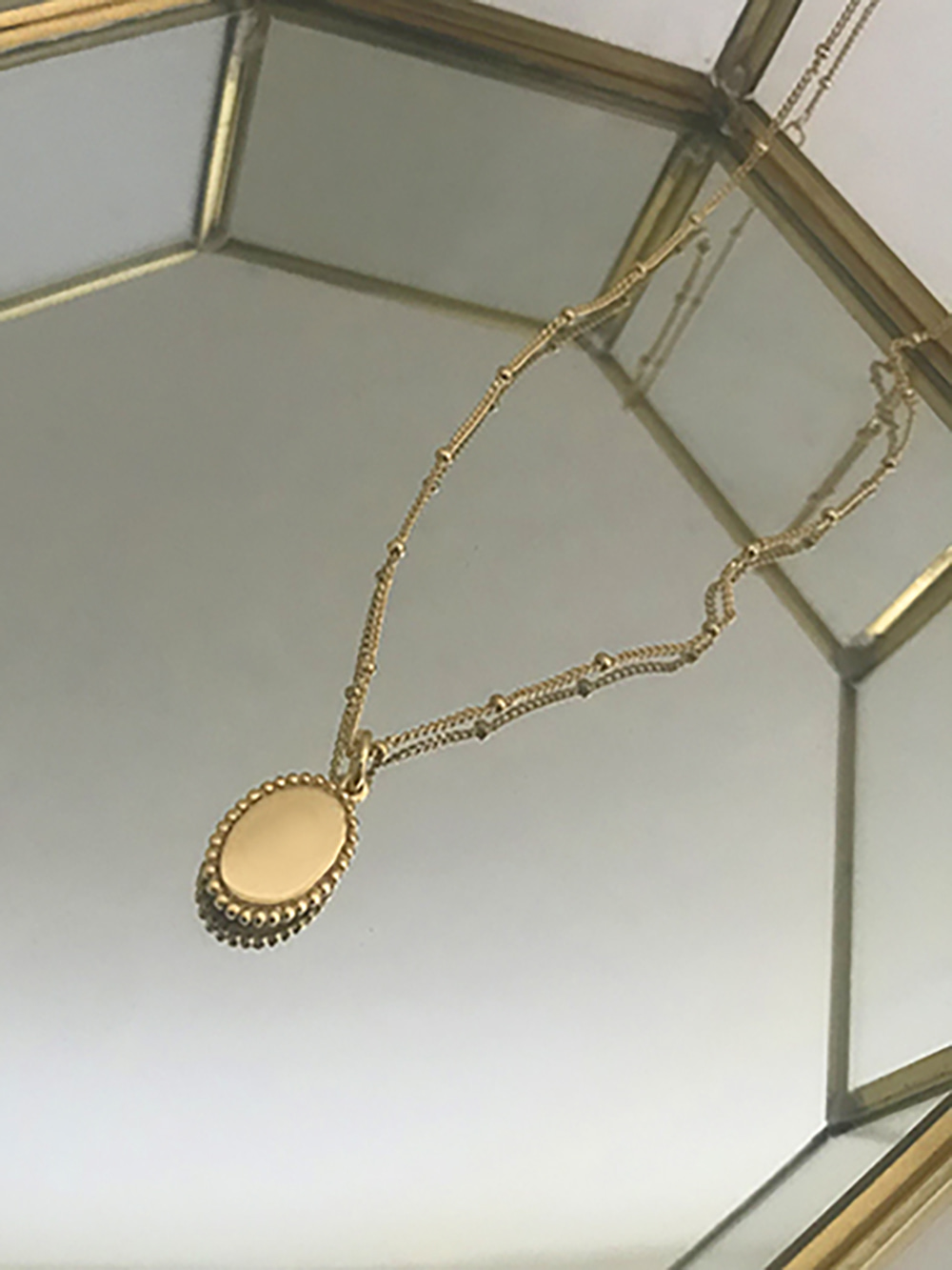 [92.5 silver] dot necklace