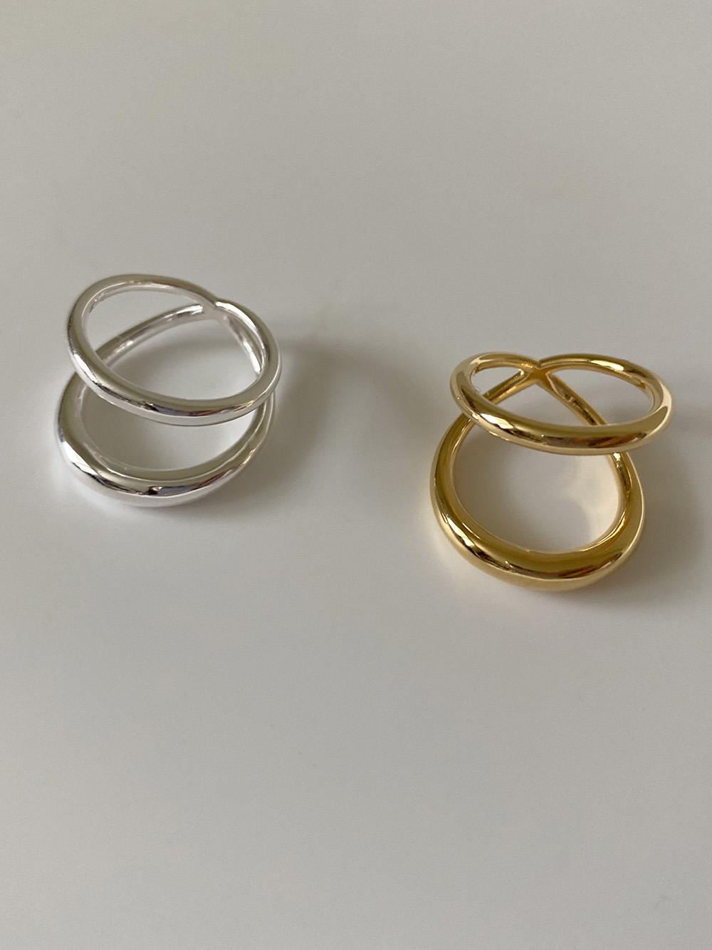[92.5 silver] double line ring (2color)